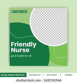 Health Care Social Media Post template vector, Can use for advertisement, web design, gift card, coupon, flyer, poster, and promotion.