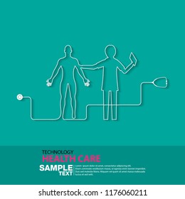 Health care, stethoscope, organ icon,anatomy,  concepts set. Modern flat design concepts for web banners, web sites, printed materials, infographics. Creative vector illustration