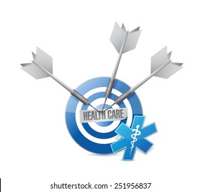 health care target illustration design over a white background