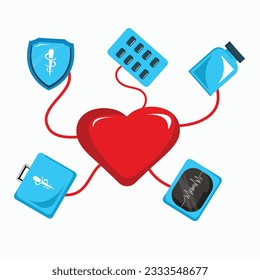Health care vector art illustration design