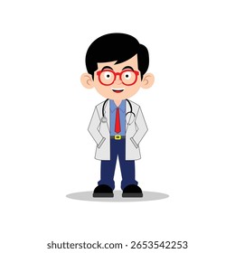 Conceito de vetor de cuidados de saúde, Médico e enfermeiro, consultor médico, imagem com cópia, cirurgião, médico, paramédico.