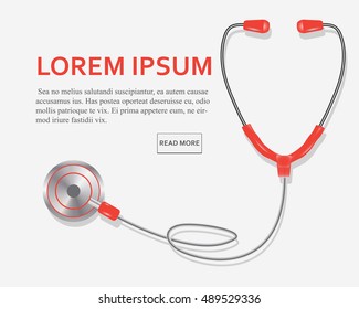 Health care vector concept with stethoscope