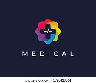 Health Care Vector Logo Template. Medical health-care logo design template.