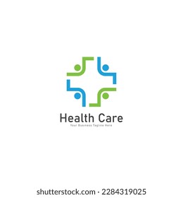 health care vector logo template. medical health care logo design template