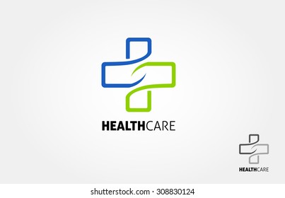 Health Care Vector Logo Template. Medical health-care logo design template.