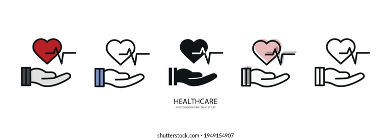 HEALTH CARE vector type icon