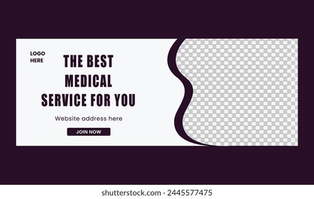 Health care web banner design template