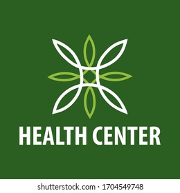 Health center, vector sign homeopathy, alternative medicine