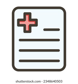 Health Certificate Thick Line Filled Colors For Personal And Commercial Use.
