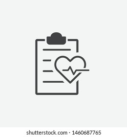 Health Check glyph icon. Monochrome style design simple element. Black color health check icon for web and mobile. Healthcare collection.