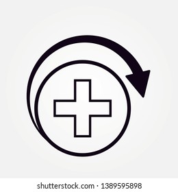 health check icon. Creative design from healthcare icons collection. Two color Health Check icon for web design, apps, software, print usage.