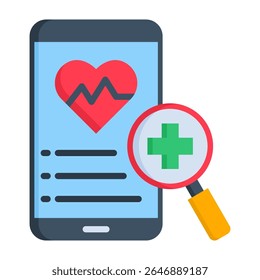 Health Check Icon Flat Vector Illustration