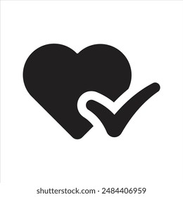 Health check icon. General health. Heart icon