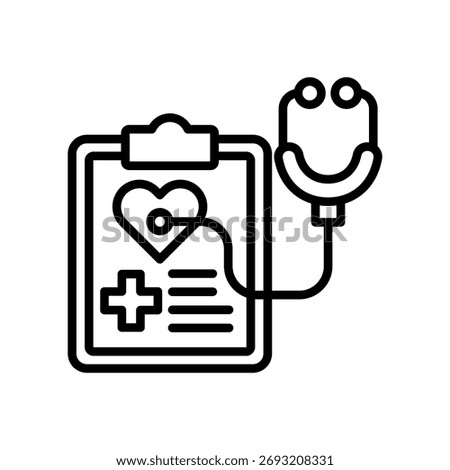 Health Check Icon Line Vector Illustration