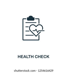 Health Check Icon. Premium Style Design From Healthcare Collection. Pixel Perfect Health Check Icon For Web Design, Apps, Software, Printing Usage.