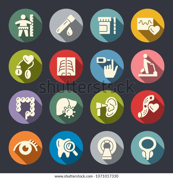 Health Check Icons Stock Vector Royalty Free 1071017330