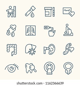 Health Check Up Line Icons