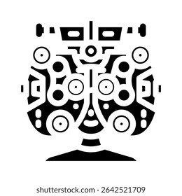 health check optometry vision eye glyph icon vector. health check optometry vision eye sign. isolated symbol illustration