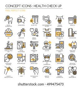 Health Check Up , Thin Line And Pixel Perfect Icons