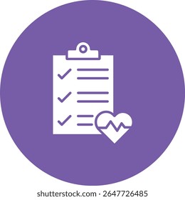 Health check vector icon. Can be used for printing, mobile and web applications.