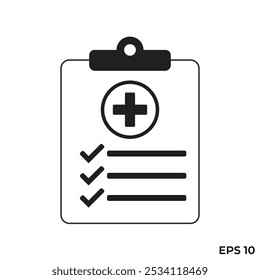 health checklist flat icon vector