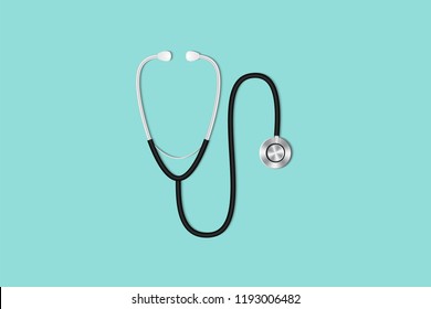 Health Checkup Concept, Doctor's Desktop Workspace With Stethoscope.