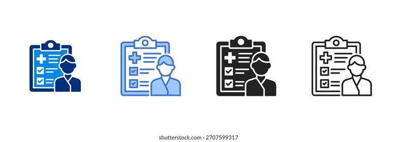 Conjunto de iconos de comprobación de estado Ilustración vectorial de estilos múltiples