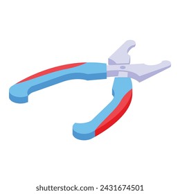 Health claw cutter icon isometric vector. Care canine. Art work metal