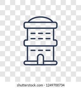 Health clinic icon. Trendy linear Health clinic logo concept on transparent background from Political collection