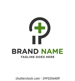 health clinic logo design with letter CP