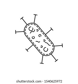 health clinic medical bacteria line icon on white background. element of bacterium virus illustration icons. signs symbols can be used for web logo mobile app UI UX