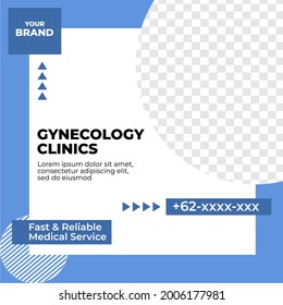 Health Clinic service sale discount poster social media post template modern minimalis style