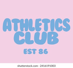 Health Club Wellness Club Athletics Bubble Retro Varsity College The Hamptons Malibu California Sun USA Trending Script Slogan Graphic Tee T-Shirt Logo Kunstwerk Typografie Tote-Badge Emblem Wappen 