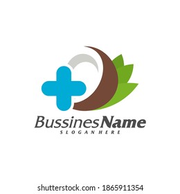 Health Coconut logo vector template, Creative Coconut logo design concepts, Icon symbol, Illustration