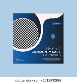 Health community care social media post design