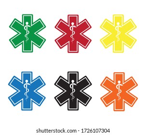 health concept label and logo vector flat icon.