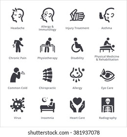 Health Conditions & Diseases Icons - Sympa Series | Black
