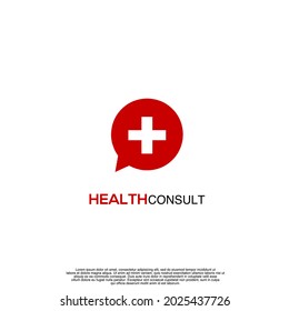 Concepto de diseño de logotipo de consulta de salud vector, logotipo de consultoría de salud