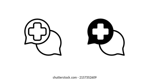 health consultation icon, ready to consult anytime and anywhere. suitable for use in presentations, web and mobile applications