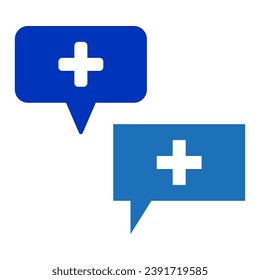 health consultation message icon. Vector illustration. EPS 10.