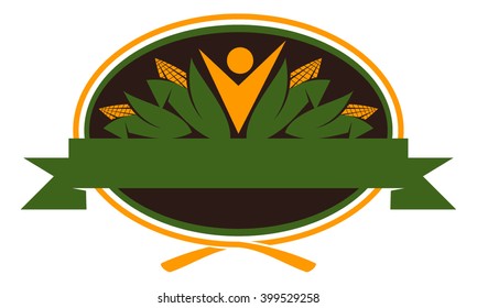 Health Corn Ribbon Blank Template