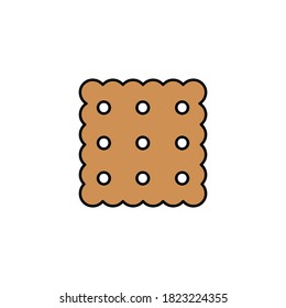 Health cracker. Cookie icon. Flat Vector illustration