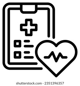 Health Data Analysis Icon for uiux, infographic, etc