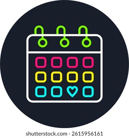 Health day Line Multi Colour Circle