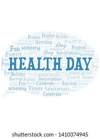 Health Day Word Cloud. Wordcloud Made With Text.