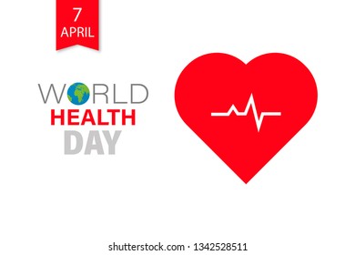 Health day. World health days. Card for health day. Banner or poster for your design. vector