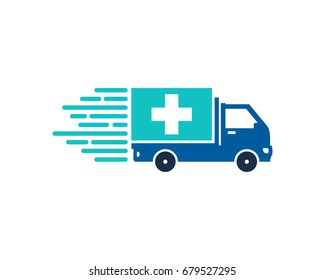 Health Delivery Icon Logo Design Element