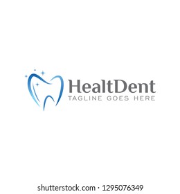 health dent dental teeth logo icon vector template