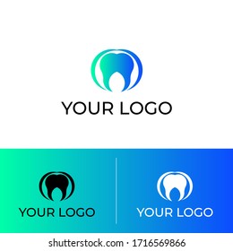 Plantilla vectorial de diseño del logotipo de retención de mantenimiento. Clínica dental Concepto de Logotipo.Corazón y diente creativos.