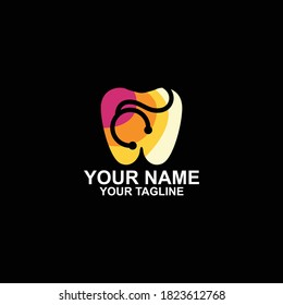 Health Dent Logo design vector template. Dental clinic Logotype concept icon.